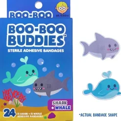 Boo Boo Buddies - Kids Adhesive Bandages, Shark + Whale