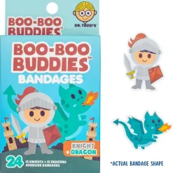 Boo Boo Buddies - Kids Adhesive Bandages, Knight + Dragon
