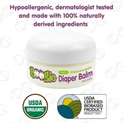 Boogie Wipes - bálsamo para assaduras para bebês, ingredientes derivados naturais, 1,5 onças