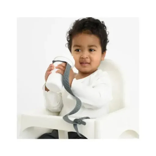 Booginhead - Copo Sippigrip de silicone e porta-brinquedos - Cinza carvão
