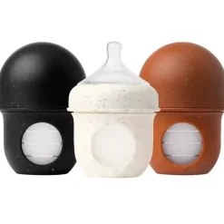 Boon - Bolsa de silicone NURSH para mamadeiras - 4 fl Oz, 3 unidades, salpicado