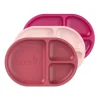 Boon - Conjunto de placas divididas inquebráveis ​​de silicone CHOW ™ para crianças - rosa multicolorido
