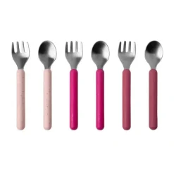 Boon - Conjunto de utensílios infantis de aço inoxidável CHOW ™, rosa