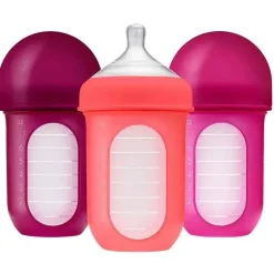 Boon - Garrafa Nursh 8Oz 3Pk, Rosa Multi