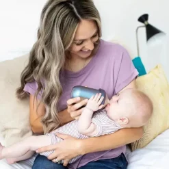 Boon - Mamadeiras de silicone Nursh com bolsa de silicone dobrável - 8 fl oz, 3 unidades, metálica