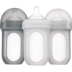 Boon - Nursh 8 Oz Garrafa 3Pk, Cinza Multi