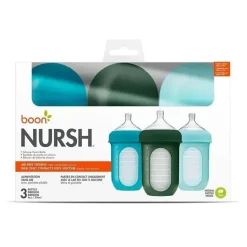 Boon - Nursh 8 Oz Garrafa 3Pk, Azul Multi Estágio 2