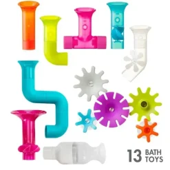 Boon - Pacote de brinquedos para a hora do banho do bebê TUBOS + TUBOS + COGS