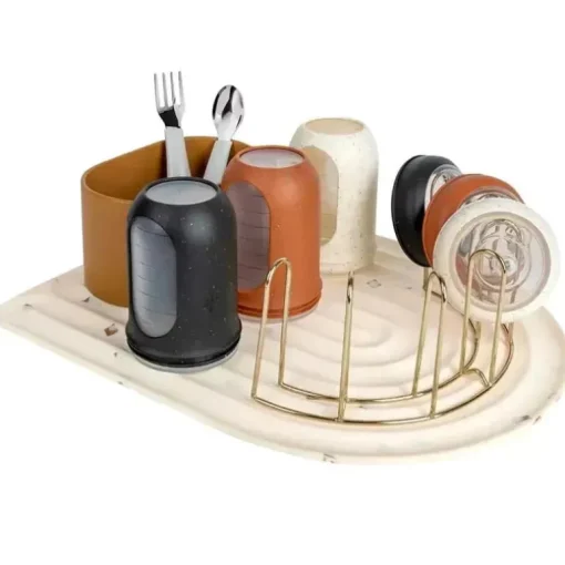Boon - Rack de secagem de mamadeiras de silicone ARC, Boho Beige
