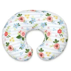 Boppy - Almofada com capa original, Posey azul e rosa