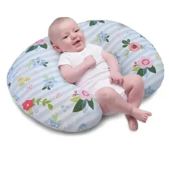 Boppy - Almofada com capa original, Posey azul e rosa
