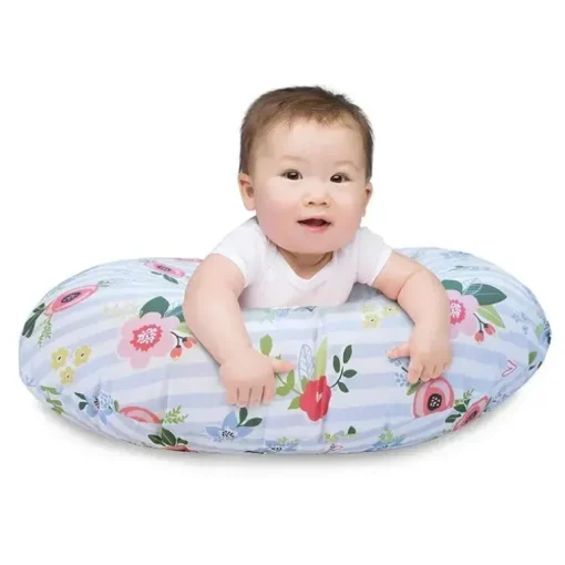 Boppy - Almofada com capa original, Posey azul e rosa
