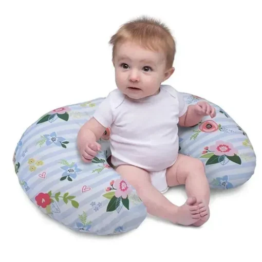 Boppy - Almofada com capa original, Posey azul e rosa