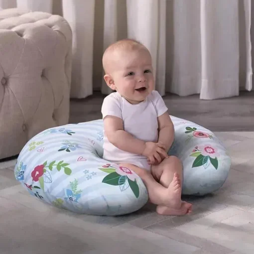Boppy - Almofada com capa original, Posey azul e rosa