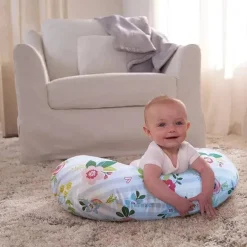 Boppy - Almofada com capa original, Posey azul e rosa