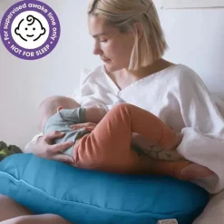 Boppy - Almofada de amamentação com capa removível, lavável na máquina, azul cerúleo