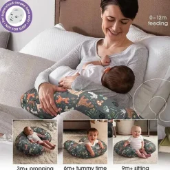 Boppy - Almofada de amamentação, animais da floresta verde