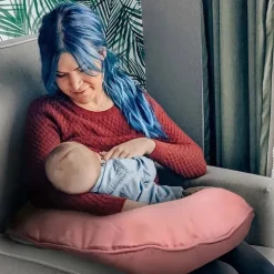 Boppy - Almofada de amamentação com capa removível, lavável na máquina, blush neutro