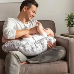 Boppy - Almofada de amamentação capa de elefante cinza de secagem rápida