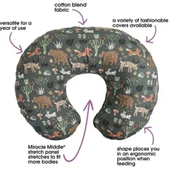 Boppy - Almofada de amamentação, animais da floresta verde