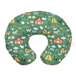 Boppy - Almofada de enfermagem com capa removível, lavável na máquina, Green Farm