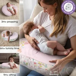 Boppy - Almofada de Enfermagem Suporte Luxe, Pink Sweet Safari