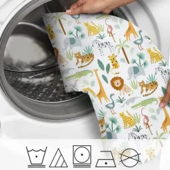 Boppy - Almofada de enfermagem com capa removível, lavável na máquina, vida selvagem colorida