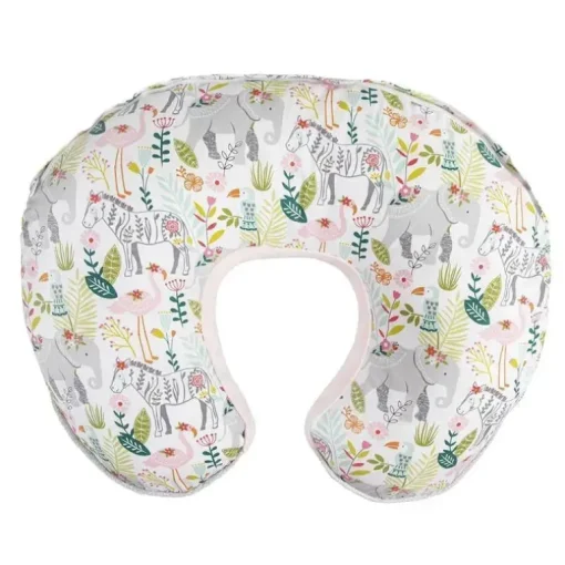 Boppy - Almofada de Enfermagem Suporte Luxe, Pink Sweet Safari