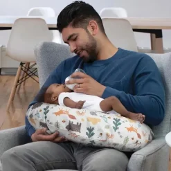 Boppy - Almofada de enfermagem com capa removível, lavável na máquina, Spice Woodland