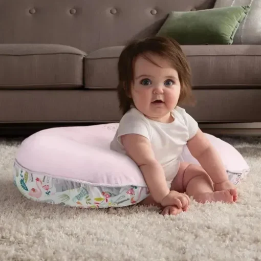 Boppy - Almofada de Enfermagem Suporte Luxe, Pink Sweet Safari