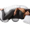 Boppy - Almofada Dorminhoca Lateral de Corpo Inteiro, Mirage Branco e Cinza
