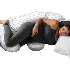 Boppy - Almofada Dorminhoca Lateral de Corpo Inteiro, Mirage Branco e Cinza