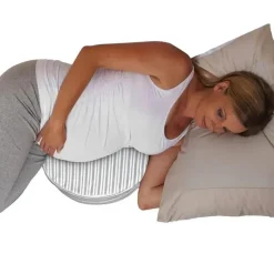 Boppy - Almofada para gravidez em cunha com capa, listra cinza