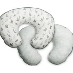 Boppy - Capa de Almofada Algodão Orgânico, Folhas Verdes
