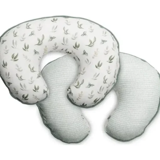 Boppy - Capa de Almofada Algodão Orgânico, Folhas Verdes