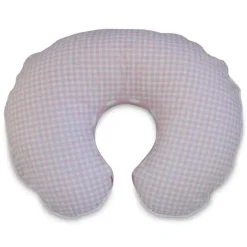 Boppy - Capa de travesseiro, xadrez gigante rosa/branco