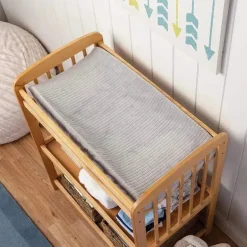Boppy - Capa para trocador, tecido minky canelado cinza