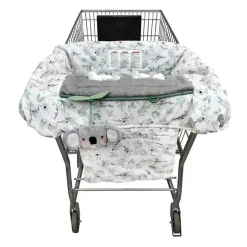 Boppy - Carrinho de compras e capa para cadeira alta com bolsa de armazenamento, coala verde cinza