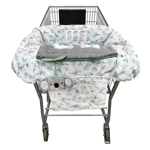 Boppy - Carrinho de compras e capa para cadeira alta com bolsa de armazenamento, coala verde cinza