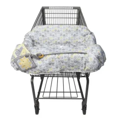 Boppy - Carrinho de compras e capa para cadeira alta, Chevron amarelo sol e cinza com SlideLine mutável e cinto de segurança