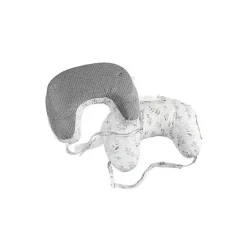 Boppy - Melhor Travesseiro Travesseiro de Enfermagem Cinza Pennydot Folha Listra
