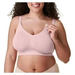 Bravado - Sutiã de amamentação sem costura Body Silk 17D L Rosa Giz