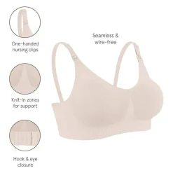 Bravado - Sutiã de Amamentação Body Silk Seamless 17D L, Pérola
