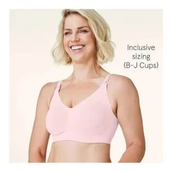 Bravado - Sutiã de amamentação sem costura Body Silk 17D L Rosa Giz