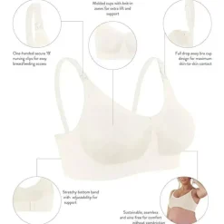 Bravado Body Silk Sem Costura Sutiã de Enfermagem - Branco Antigo