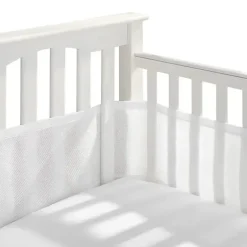 BreathableBaby - Forro de berço de malha respirável clássico, branco