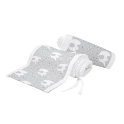 BreathableBaby - Forro de berço de malha respirável clássico, Pacific Elephant Grey