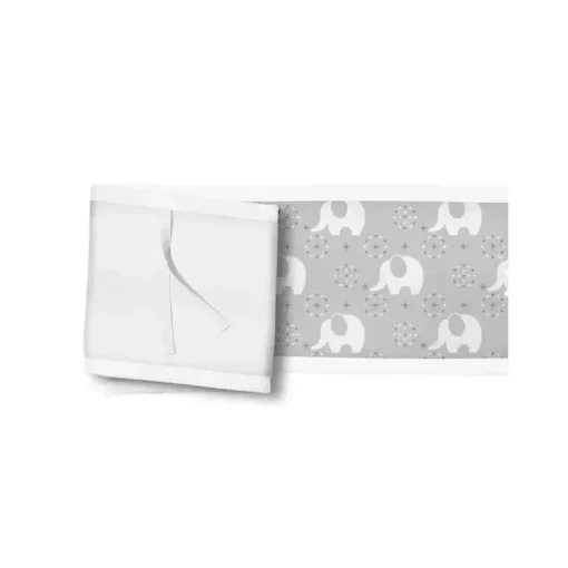 BreathableBaby - Forro de berço de malha respirável clássico, Pacific Elephant Grey