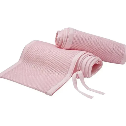 BreathableBaby - Forro de berço de malha respirável clássico, rosa claro