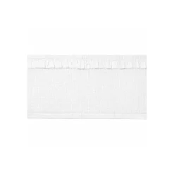 BreathableBaby - Forro de berço de malha respirável de luxo, babado branco